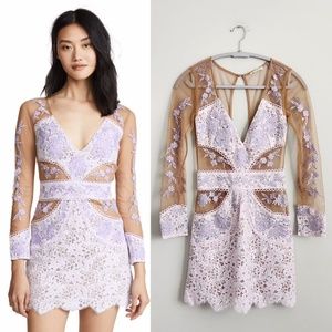For Love and Lemons Matador Tulle Mini Dress in Lilac Purple - Size XS